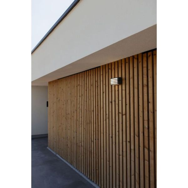 Aplique de exterior ZEBRA antracita con diseño a rayas, E27 IP44