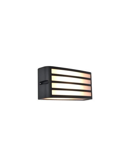 Aplique para exterior antracite ZEBRA com design listrado, E27 IP44