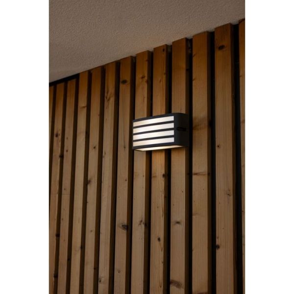 Aplique de exterior ZEBRA antracita con diseño a rayas, E27 IP44