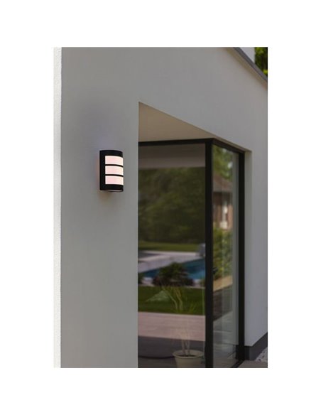 Lámpara de pared exterior NILA de acero inoxidable antracita E27. INFORMACIÓN DEL PRODUCTO: se recomeinta utilizar una bombilla 