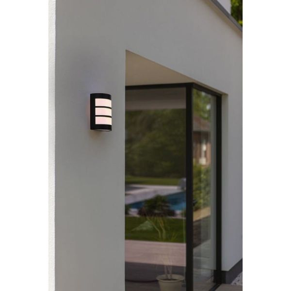 Lámpara de pared exterior NILA de acero inoxidable antracita E27. INFORMACIÓN DEL PRODUCTO: se recomeinta utilizar una bombilla 