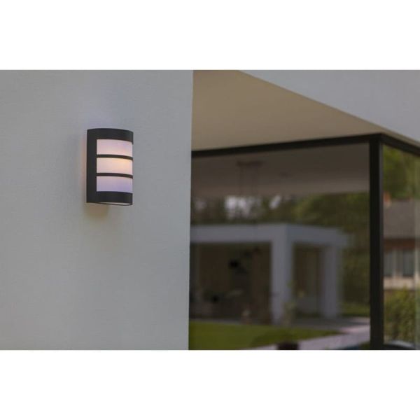 Lámpara de pared exterior NILA de acero inoxidable antracita E27. INFORMACIÓN DEL PRODUCTO: se recomeinta utilizar una bombilla 