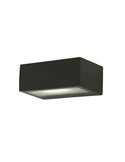 Aplique exterior GEMINI antracita y difusor de vidrio E27 IP54