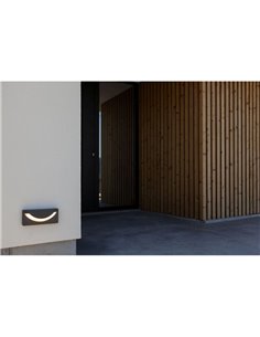 Luminária de piso LED para exterior LUPS redonda, antracite 14W 3000K 2