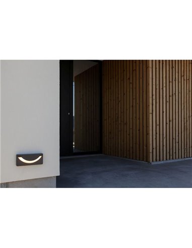 Luminária de piso LED para exterior LUPS redonda, antracite 14W 3000K