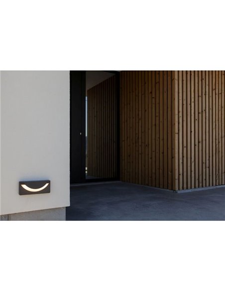 Lampadaire extérieur LED LUPS rond, anthracite 14W 3000K