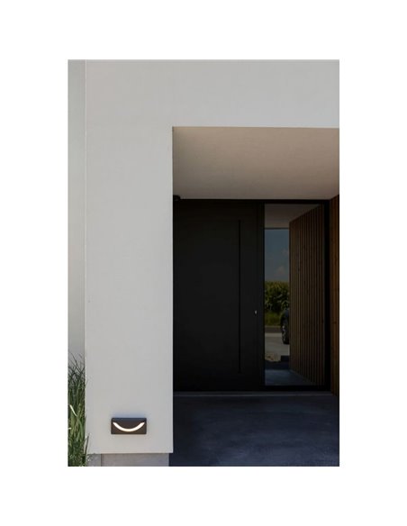 Lampadaire extérieur LED LUPS rond, anthracite 14W 3000K