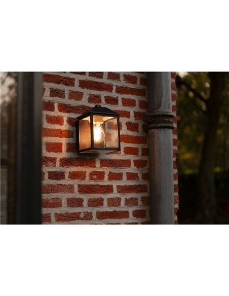 Lámpara de pared clásica SPIRE para exterior negro E27