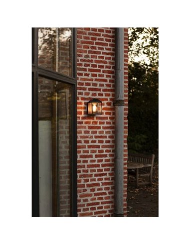 Lámpara de pared clásica SPIRE para exterior negro E27