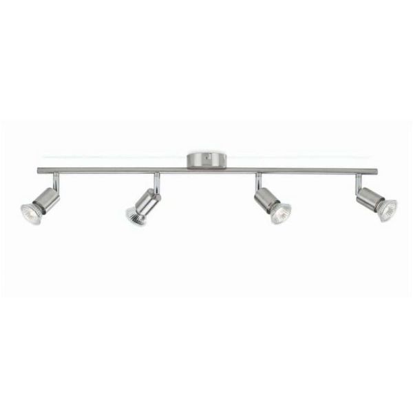 Regleta 4 Focos Orientables LIMBALI IP20 Color Níquel | LeonLeds
