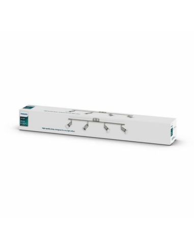 Regleta 4 Focos Orientables LIMBALI IP20 Color Níquel | LeonLeds