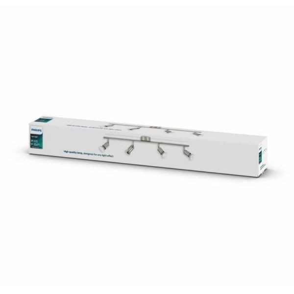 Regleta 4 Focos Orientables LIMBALI IP20 Color Níquel | LeonLeds