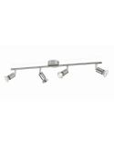 Regleta 4 Focos Orientables LIMBALI IP20 Color Níquel | LeonLeds