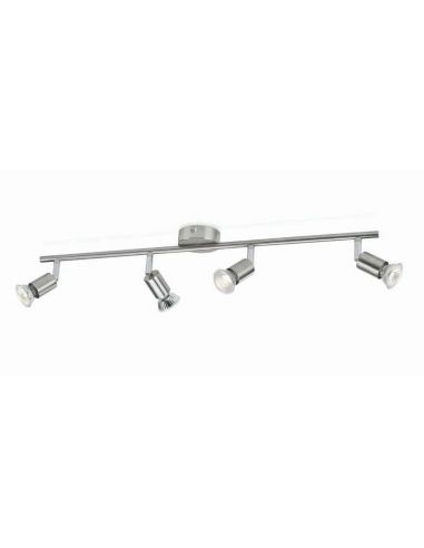 Regleta 4 Focos Orientables LIMBALI IP20 Color Níquel | LeonLeds