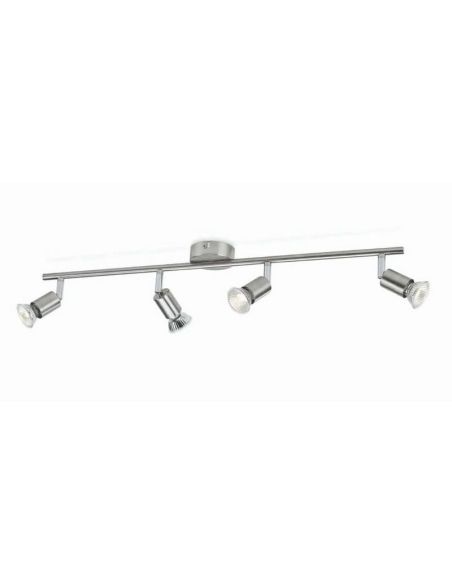 Regleta 4 Focos Orientables LIMBALI IP20 Color Níquel | LeonLeds