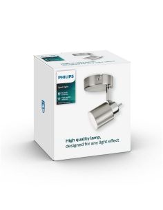 Spot MERANTI Orientable 1 Lumière Couleur Nickel IP20 | LéonLeds 2