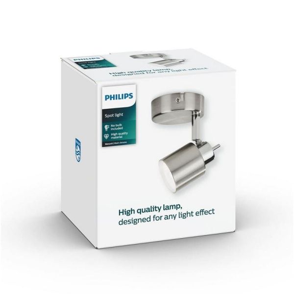 MERANTI Foco ajustável de 1 luz Níquel Cor IP20 | LeonLeds