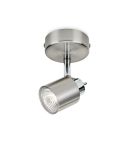 Spot MERANTI Orientable 1 Lumière Couleur Nickel IP20 | LéonLeds