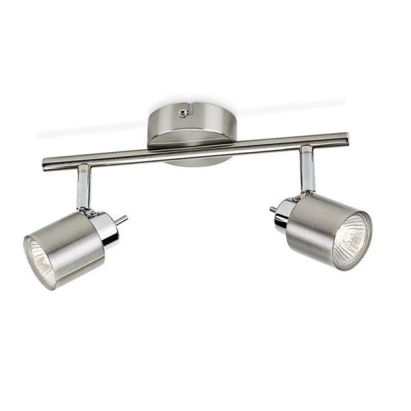 Regleta 2 Focos Orientables MERANTI IP20 Color Níquel | LeonLeds