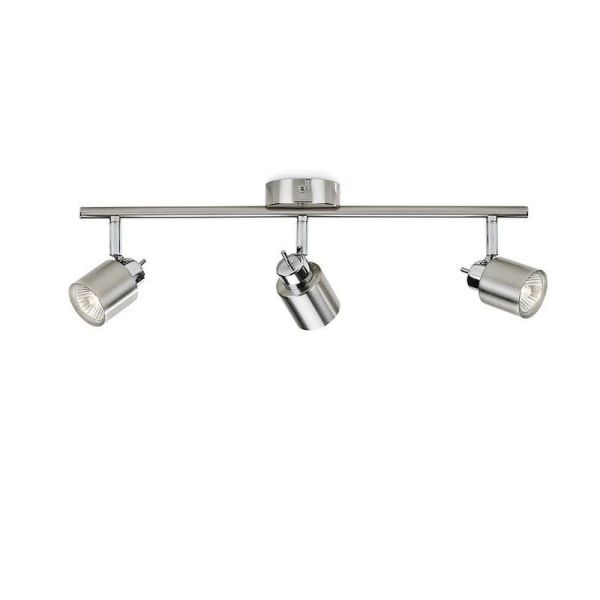 Regleta 3 Focos Orientables MERANTI Color Níquel IP20 | LeonLeds