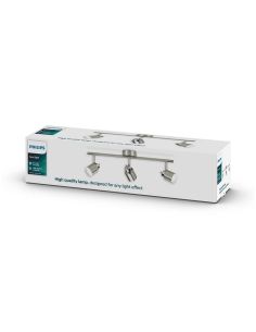 Regleta 3 Focos Orientables MERANTI Color Níquel IP20 | LeonLeds 2