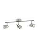 Barrette 3 Spots Orientables MERANTI Couleur Nickel IP20 | LéonLeds