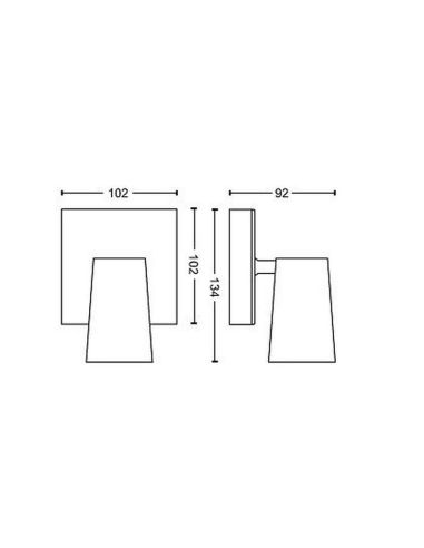 Spot orientable 1 lumière PAISLEY Plafond ou Mur Couleur Aluminium IP20 | LéonLeds