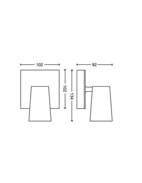 Spot orientable 1 lumière PAISLEY Plafond ou Mur Couleur Aluminium IP20 | LéonLeds