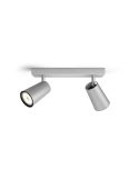 Regleta 2 luces Orientables PAISLEY Color Aluminio IP20 Techo o Pared | LeonLeds