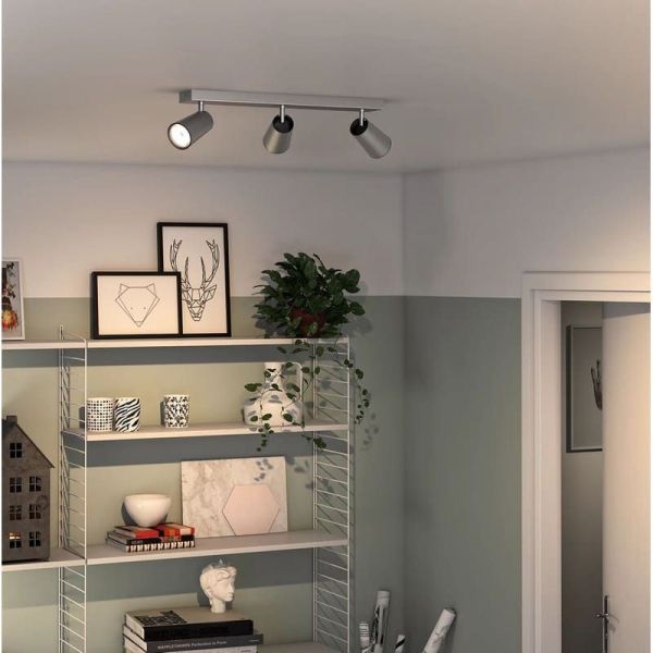 PAISLEY 3 Focos Fita Alumínio Cor IP20 Teto ou Parede em sala | LeonLeds