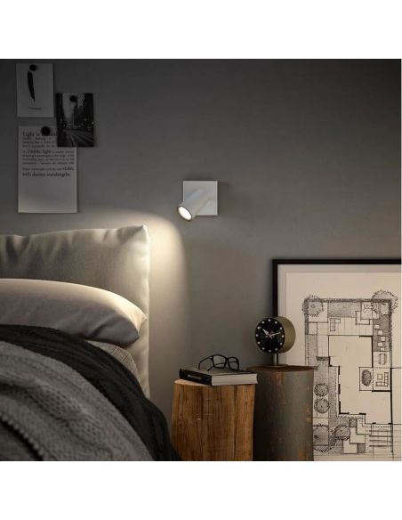 Spot 1 Lumière pour Plafond ou Mur PAISLEY Couleur Blanc IP20 | LéonLeds