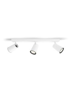 Regleta 3 Focos PAISLEY Color Blanco Cabezal Orientable IP20 Techo o Pared | LeonLeds
