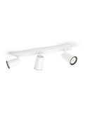 Regleta 3 Focos PAISLEY Color Blanco Cabezal Orientable IP20 Techo o Pared | LeonLeds
