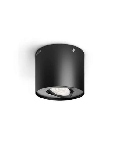 Spot de teto/parede PHASE Cor Preto 1x4.5W IP20 2700K IP20 | LeonLeds