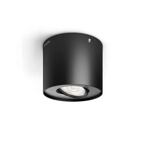 Foco de techo/pared PHASE Color Negro 1x4.5W IP20 2700K IP20 | LeonLeds