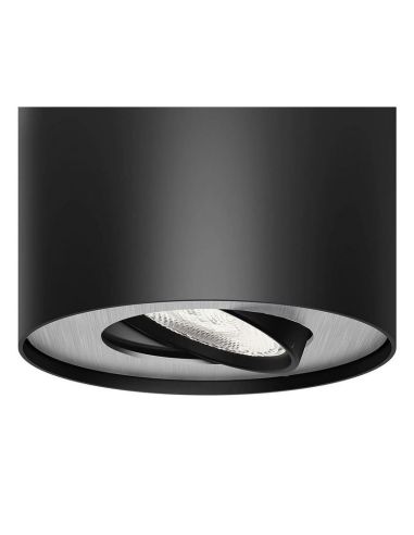 Spot plafond/mur PHASE Couleur Noir 1x4,5W IP20 2700K IP20 | LéonLeds