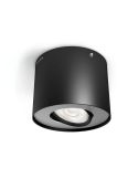 Foco de techo/pared PHASE Color Negro 1x4.5W IP20 2700K IP20 | LeonLeds