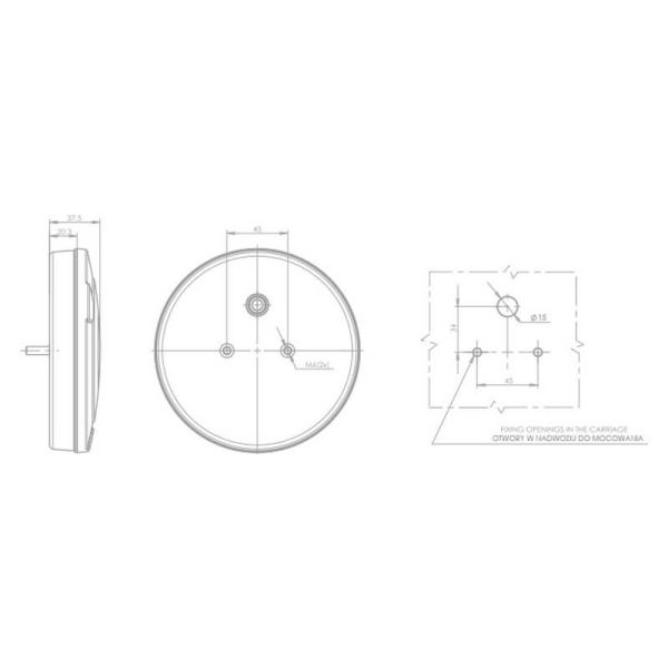 Piloto Antiniebla LED Redondo 12/24V