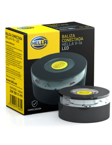 Balise V-16 homologuée connectée à DGT 3.0 IoT - produit et emballage