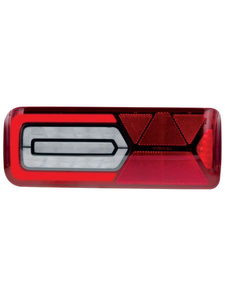 Piloto trasero LED con triangulo y conector AMP 1.5-7P-M LC12 Black Edition  Vignal
