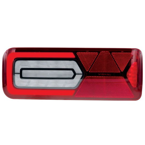 Piloto trasero LED con triangulo y conector AMP 1.5-7P-M LC12 Black Edition  Vignal