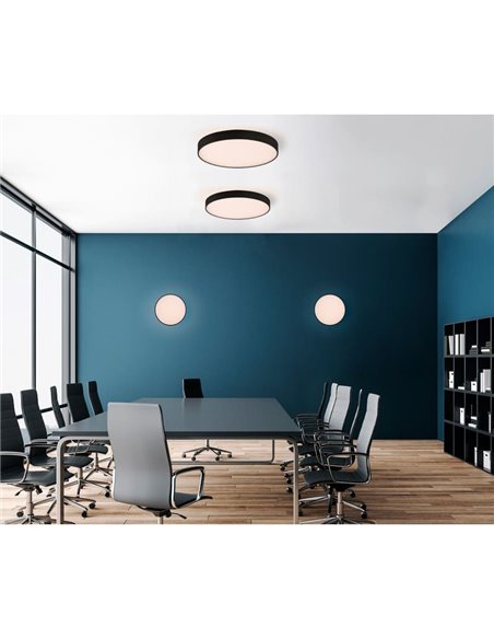 Luminária de teto/parede LED ROMA com luz para cima e para baixo, Ø 40cm, 2800lm + 5W 500lm, difusor microprismático, 2700K-3000