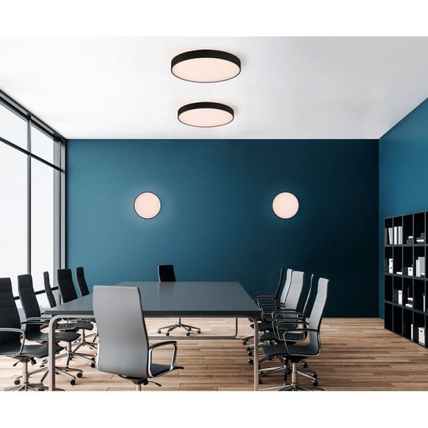 Plafón de techo/Aplique de pared LED ROMA con luz arriba y abajo Ø 40cm 2800Lm + 5W 500Lm, Difusor Microprismatico, 2700K-3000K 