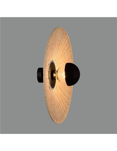 Applique ou Base de Plafond Noir Texturé pour Lampe PAMELA -Configurable-