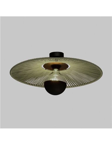 Applique ou Base de Plafond Noir Texturé pour Lampe PAMELA -Configurable-