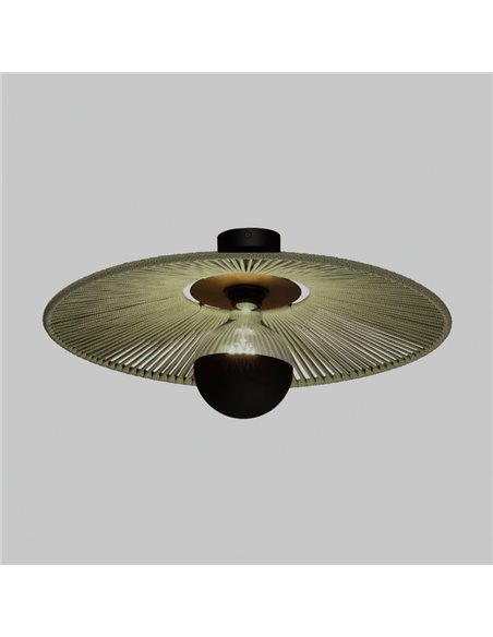 Applique ou Base de Plafond Noir Texturé pour Lampe PAMELA -Configurable-