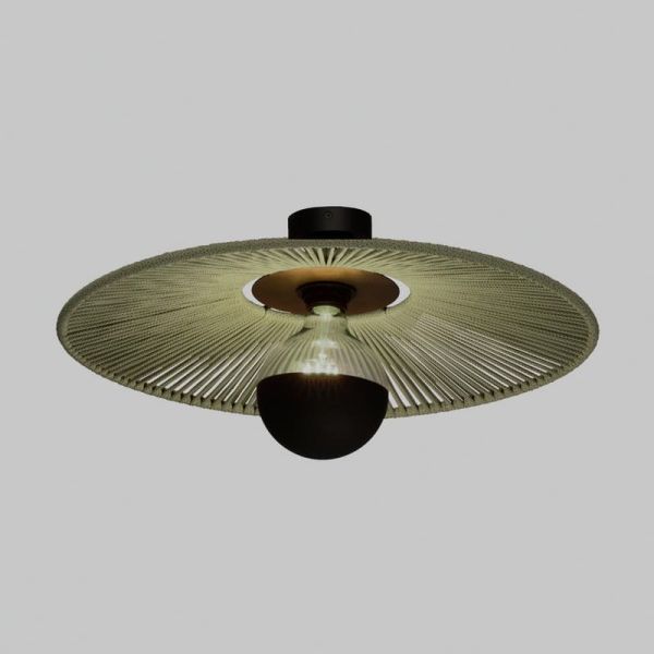 Applique ou Base de Plafond Noir Texturé pour Lampe PAMELA -Configurable-