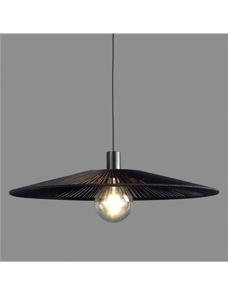 Base com pendente preto texturizado Floron "TIPO B" para lâmpada PAMELA -Configurável-