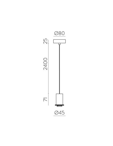 Base avec suspension noire texturée Floron "TYPE B" pour lampe PAMELA -Configurable-