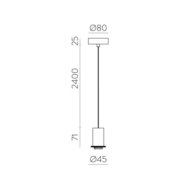 Base avec suspension noire texturée Floron "TYPE B" pour lampe PAMELA -Configurable-